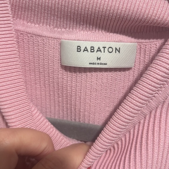 Aritzia NWOT! Babaton high neck pink top! - Picture 2 of 3
